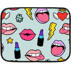 Lipstick Lips Heart Valentine Star Lightning Beauty Sexy Fleece Blanket (mini)