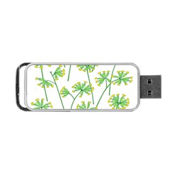 Marimekko Fabric Flower Floral Leaf Portable Usb Flash (two Sides)