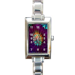 Live Green Brain Goniastrea Underwater Corals Consist Small Rectangle Italian Charm Watch