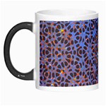 Silk Screen Sound Frequencies Net Blue Morph Mugs Left