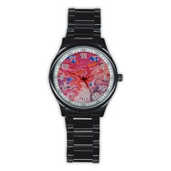 Pink Img 1732 Stainless Steel Round Watch