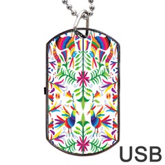 Peacock Rainbow Animals Bird Beauty Sexy Dog Tag Usb Flash (two Sides) by Mariart