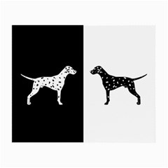 Dalmatian Dog Small Glasses Cloth (2-side) by Valentinaart