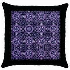 Oriental Pattern Throw Pillow Case (black) by ValentinaDesign