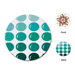 Bubbel Balloon Shades Teal Playing Cards (round)  by Mariart