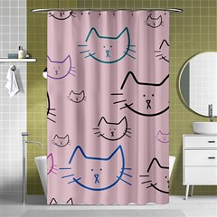 Cat Pattern Face Smile Cute Animals Beauty Shower Curtain 48  X 72  (small)  by Mariart