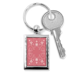 Flower Floral Leaf Pink Star Sunflower Key Chains (rectangle) 