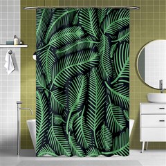 Coconut Leaves Summer Green Shower Curtain 48  X 72  (small) 