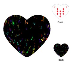 Colorful Music Notes Rainbow Playing Cards (heart)  by Mariart