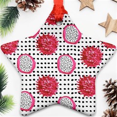 Fruit Patterns Bouffants Broken Hearts Dragon Polka Dots Red Black Star Ornament (two Sides) by Mariart