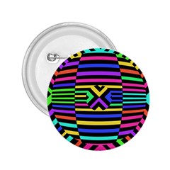 Optical Illusion Line Wave Chevron Rainbow Colorfull 2 25  Buttons