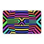 Optical Illusion Line Wave Chevron Rainbow Colorfull Magnet (Rectangular) Front