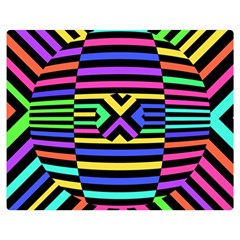 Optical Illusion Line Wave Chevron Rainbow Colorfull Double Sided Flano Blanket (medium)  by Mariart