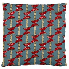 Mushroom Madness Red Grey Polka Dots Standard Flano Cushion Case (two Sides) by Mariart