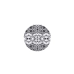 Psychedelic Pattern Flower Crown Black Flower 1  Mini Magnets