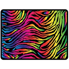 Rainbow Zebra Fleece Blanket (large) 