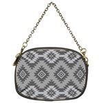 Triangle Wave Chevron Grey Sign Star Chain Purses (Two Sides)  Back