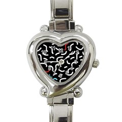 Toucan White Bluered Heart Italian Charm Watch