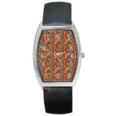 Surface Patterns Bright Flower Floral Sunflower Barrel Style Metal Watch by Mariart