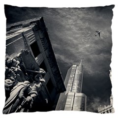 Chicago Skyline Tall Buildings Large Flano Cushion Case (one Side) by BangZart