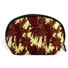 Floral Pattern Background Accessory Pouches (large) 