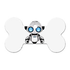 Cute Robot Dog Tag Bone (one Side) by Valentinaart