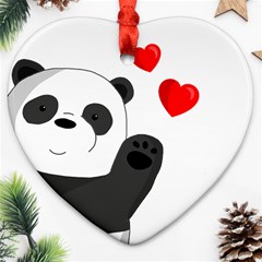 Cute Panda Ornament (heart)