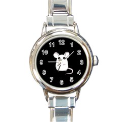 Cute Mouse Round Italian Charm Watch by Valentinaart