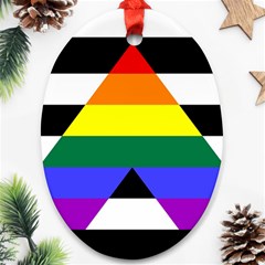 Straight Ally Flag Ornament (oval) by Valentinaart