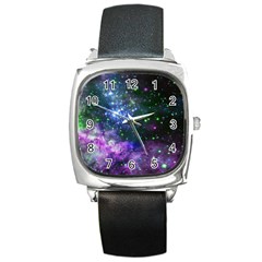 Space Colors Square Metal Watch