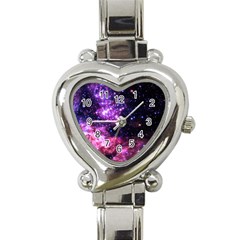 Space Colors Heart Italian Charm Watch by ValentinaDesign