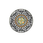 High Contrast Mandala Hat Clip Ball Marker Front