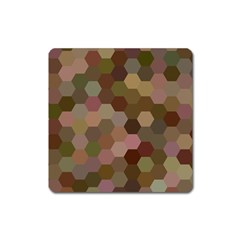 Brown Background Layout Polygon Square Magnet by Nexatart