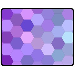 Purple Hexagon Background Cell Fleece Blanket (medium)  by Nexatart