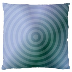 Teal Background Concentric Large Flano Cushion Case (one Side)