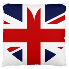 Uk Flag United Kingdom Large Flano Cushion Case (one Side)