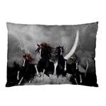 Awesome Wild Black Horses Running In The Night Pillow Case (Two Sides) Front