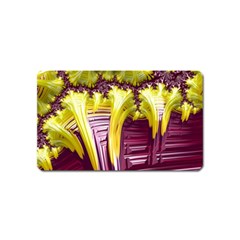 Yellow Magenta Abstract Fractal Magnet (name Card) by Nexatart