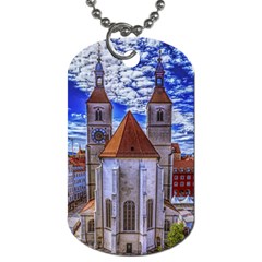 Steeple Church Building Sky Great Dog Tag (one Side) by Nexatart