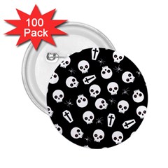 Skull, Spider And Chest  - Halloween Pattern 2 25  Buttons (100 Pack)  by Valentinaart