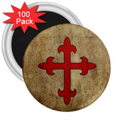 Crusader Cross 3  Magnets (100 Pack) by Valentinaart