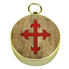 Crusader Cross Gold Compasses by Valentinaart