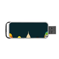 Animals Lovebird Walnut Peacock Parrots Birds Portable Usb Flash (two Sides) by Mariart