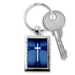 Blue Cross Christian Key Chains (rectangle) 