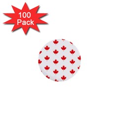 Canadian Maple Leaf Pattern 1  Mini Buttons (100 Pack) 