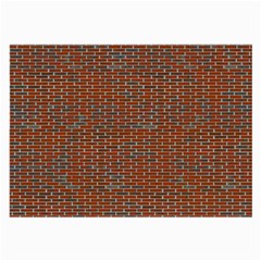 Brick Wall Brown Line Large Glasses Cloth (2-side) by Mariart