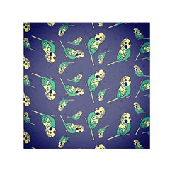 Canaries Budgie Pattern Bird Animals Cute Small Satin Scarf (square) by Mariart