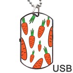 Fruit Vegetable Carrots Dog Tag USB Flash (Two Sides) Back