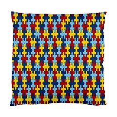 Fuzzle Red Blue Yellow Colorful Standard Cushion Case (one Side) by Mariart