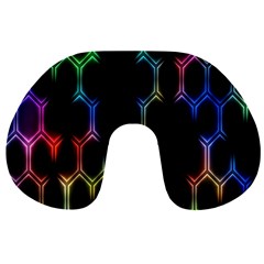 Grid Light Colorful Bright Ultra Travel Neck Pillows by Mariart